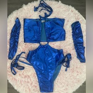 Babydol clothing tecna backless bodysuit in blue.